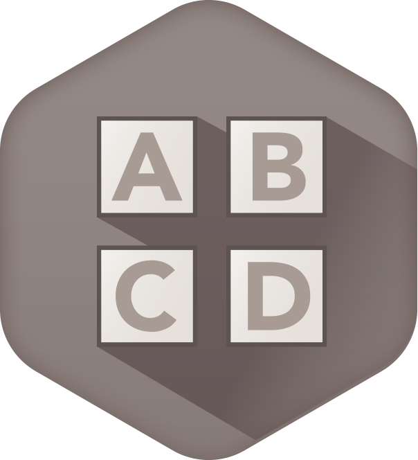Icono de opciones ABCD