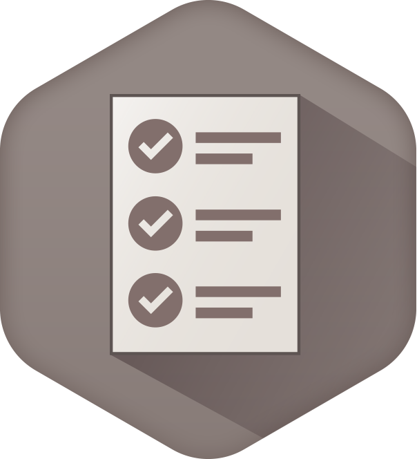 Grey checklist icon
